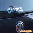 Volkswagen íves felirat hologramos matrica - VW Golf 4.