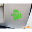 Android eat Apple iPhone matrica lime zöld színben