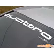 Audi quattro felirat szélvédőmatrica fehér színben