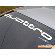 Audi quattro felirat szélvédőmatrica fehér színben