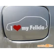 Kép 3/3 - I love my Skoda Felicia matrica fehér színben