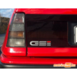 Opel GSI felirat matrica ezüst/piros színekkel
