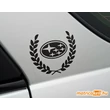 Kép 3/3 - Subaru babérkoszorú matrica fekete színben