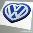 Volkswagen szív matrica (kék)