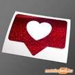 Kép 1/2 - Instagram like szív hologramos matrica