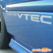 Honda Civic 6gen DOHC VTEC felirat matrica ezüst színben