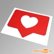 Kép 1/2 - instagram like szív matrica