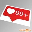 Kép 1/2 - instagram like szív 99+ matrica