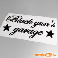 Black gun's garage felirat matrica
