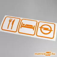 Eat sleep Opel matrica (ikonok)
