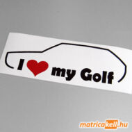 I love my Volkswagen Golf 1 matrica