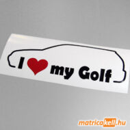 I love my Volkswagen Golf 4 matrica