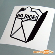No Rice! matrica (kajásdoboz)