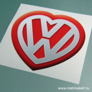 VW szív matrica (színes)