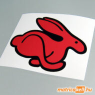Rabbit matrica piros színben