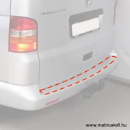 Volkswagen Transporter T5 hátsó lökhárító átlátszó védőfólia
