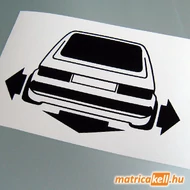 Down and Out VW Golf 1 matrica (nagy lámpás)