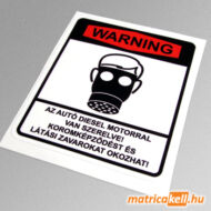 Warning Diesel gázmaszkos matrica