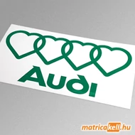 Audi logo 4 szív matrica