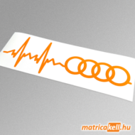 Audi szívdobbanás matrica (pulzus, ekg)
