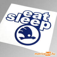 eat sleep Skoda matrica