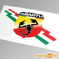 Abarth logo matrica olasz zászlóval
