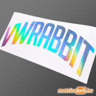 VW Rabbit íves felirat hologramos matrica