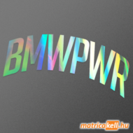 BMW Power íves felirat hologramos matrica