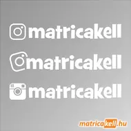 Instagram név matrica (játékos betűvel, 4db)