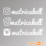 Instagram név matrica (írott betűvel, 4db)