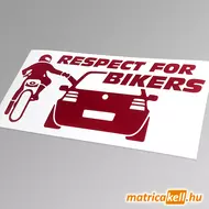 Motoros-autós ökölpacsi matrica - Respect for bikers