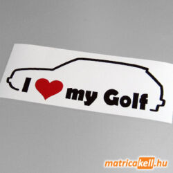 I love my Volkswagen Golf 2 matrica
