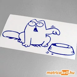 Simon's cat matrica kajás tállal