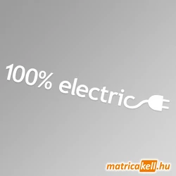 100% electric felirat matrica