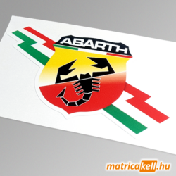 Abarth logo matrica olasz zászlóval