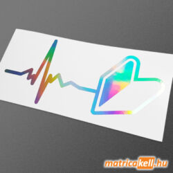 JDM wakaba szívdobbanás hologramos matrica