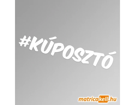 #kúposztó hashtag felirat matrica