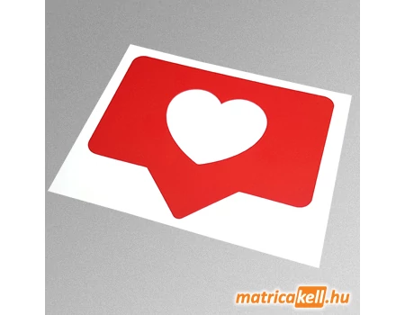instagram like szív matrica