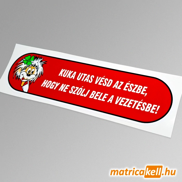 Kuka utas ... ne szólj bele a vezetésbe matrica